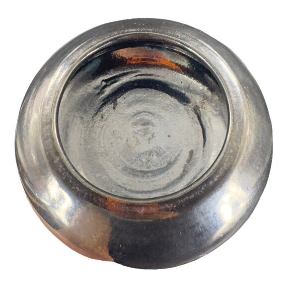2014 Hand Made Studio Pottery Stoneware Black Shiny Glaze Ceramic Bowl Planter - Picture 14 of 16